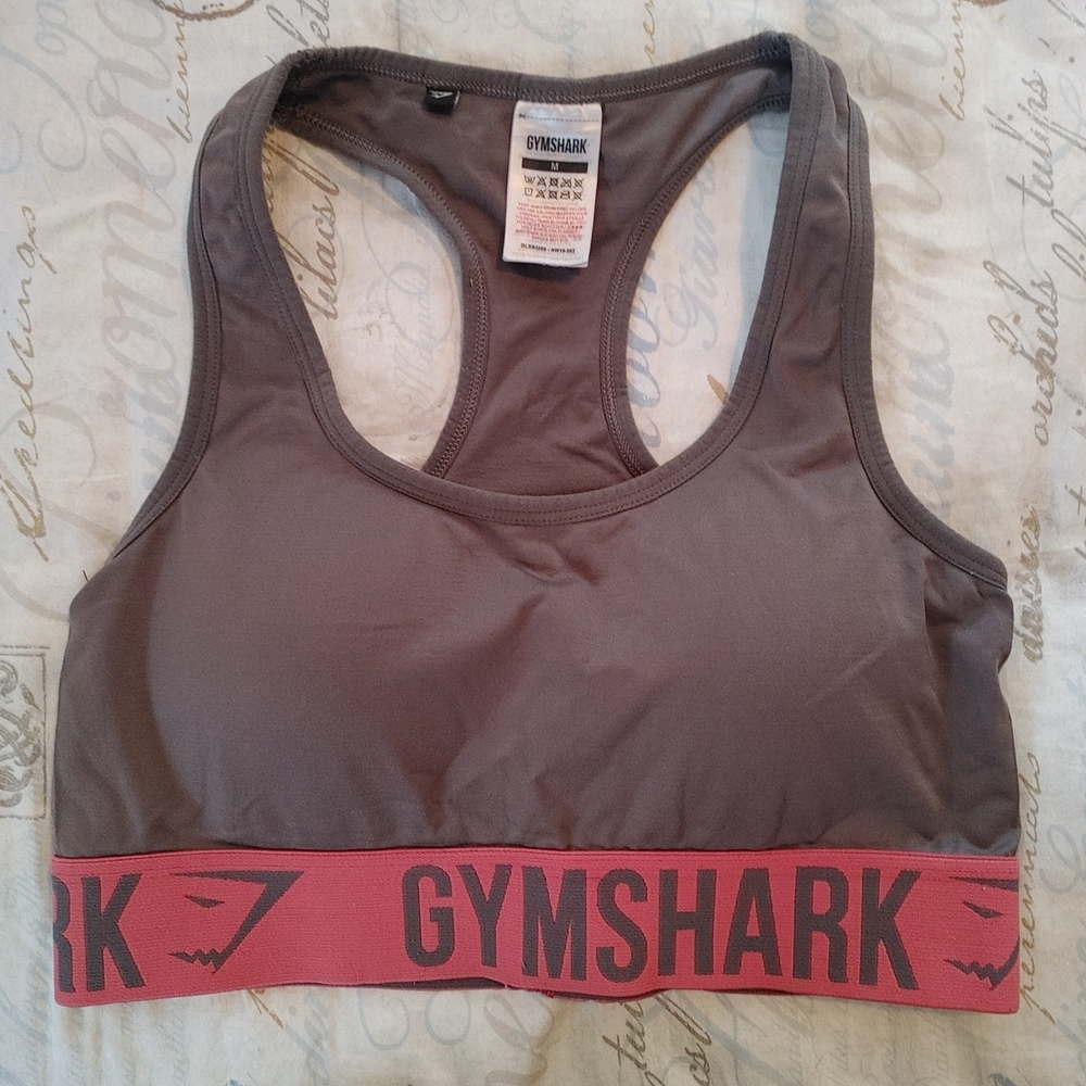 Gymshark Gray and Pink Sports Bra | Size M